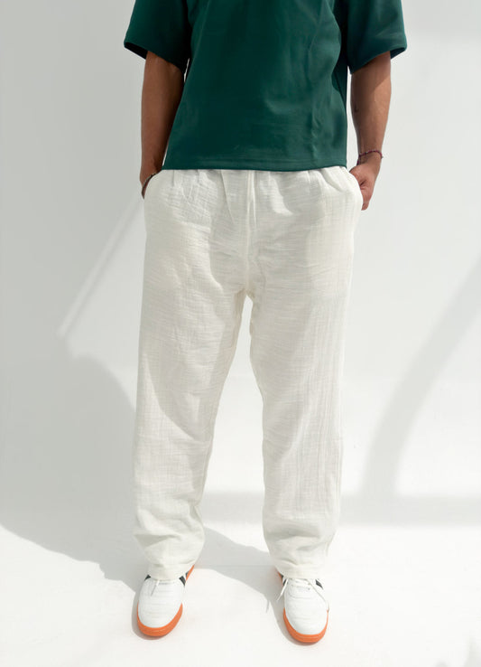 Originz White Linen Pants