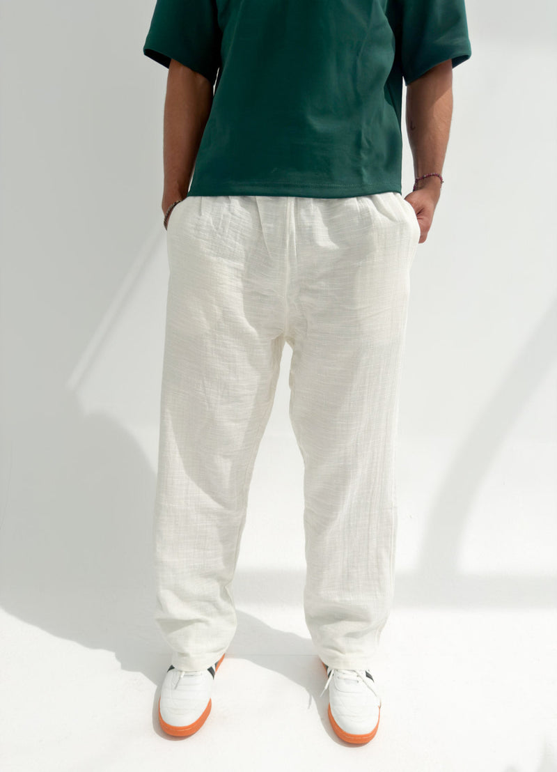 Originz White Linen Pants