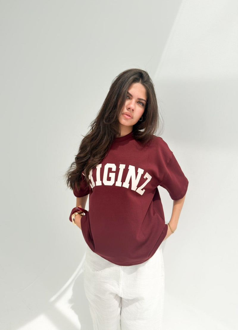 Originz Burgandy Sign T-Shirt