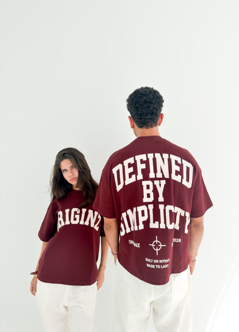 Originz Burgandy Sign T-Shirt