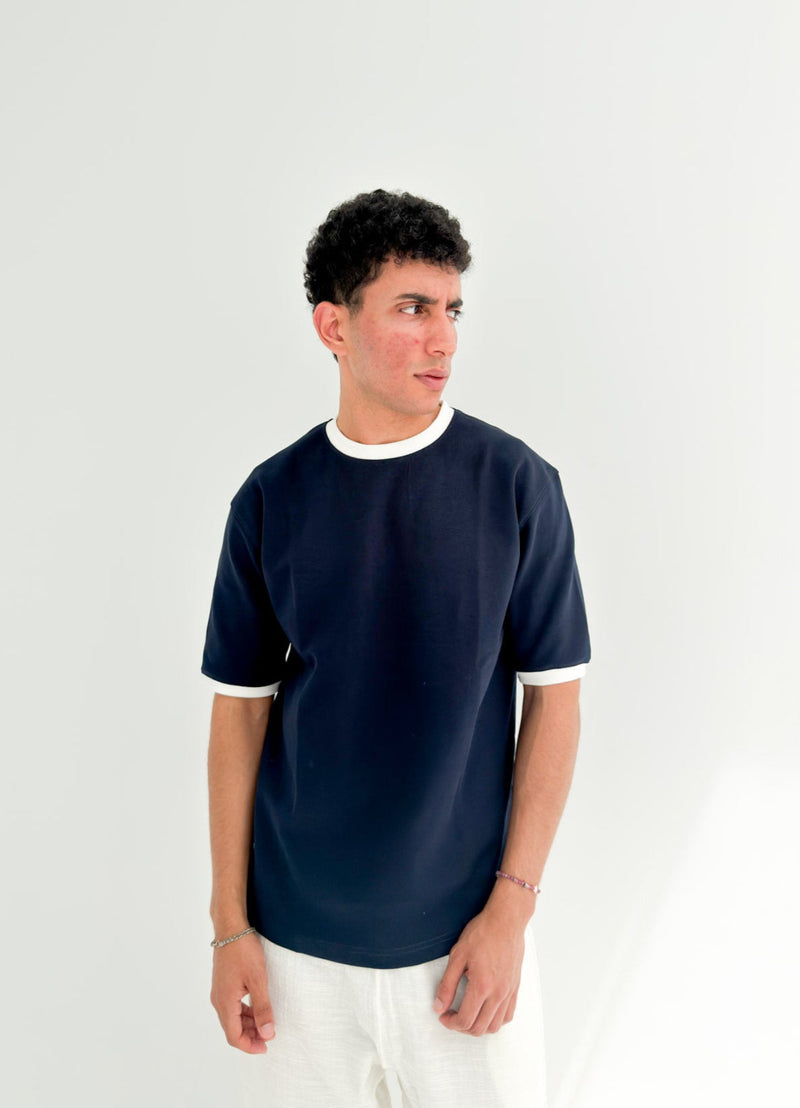 Originz Navy Ringer T-shirt