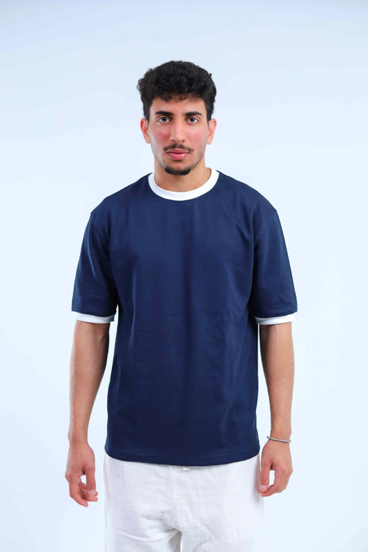 Originz Navy Ringer T-shirt