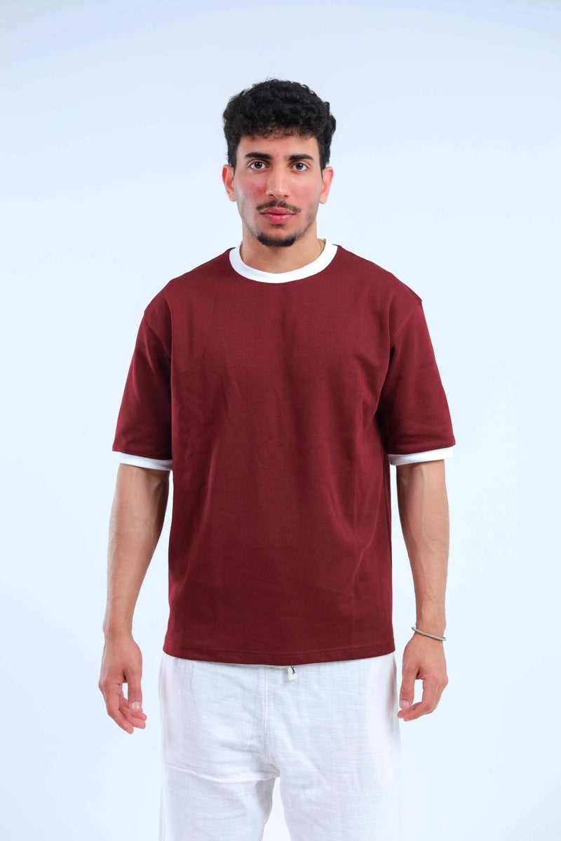 Originz Burgundy Ringer T-shirt