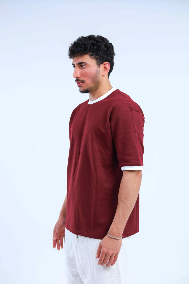 Originz Burgundy Ringer T-shirt